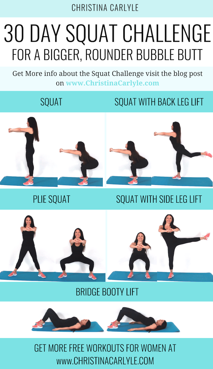 30 Day Squat Challenge For A Bigger Round Perky Butt Christina Carlyle
