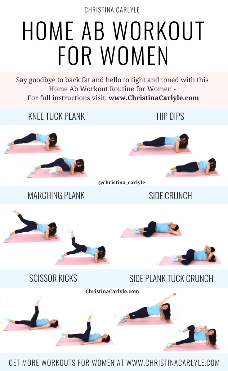 Home Ab Workout For A Flat Toned Tummy At Home Christina Carlyle