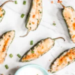 Baked Jalapeño poppers on a countertop