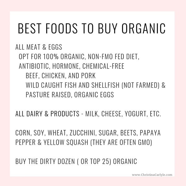 List of Foods to Buy Organic