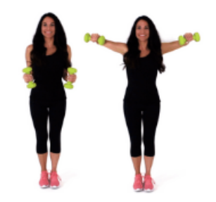 Chicken Wing Back Fat Exercise - Christina Carlyle Chicken Wing Back Fat Exercise being done by Trainer Christina Carlyle