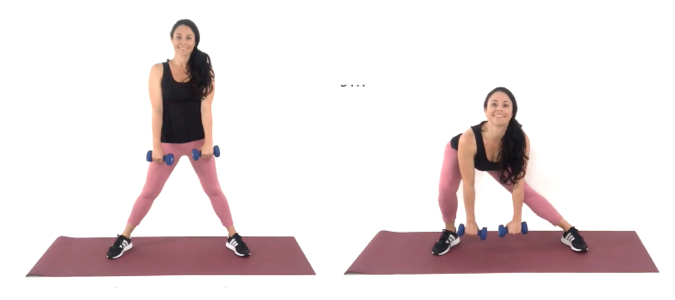 Curtsey Lunge lean leg exercise being done by Christina Carlyle