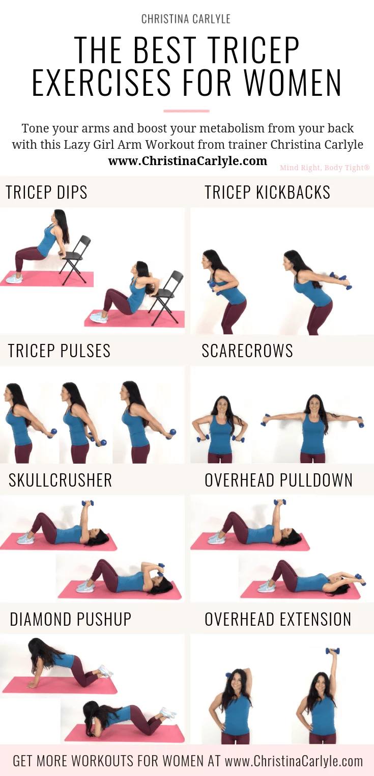 Tricep Exercises for Women that want Tight, Toned Arms - Christina