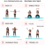 Upper Body Exercises for Back Fat being done by Trainer Christina Carlyle