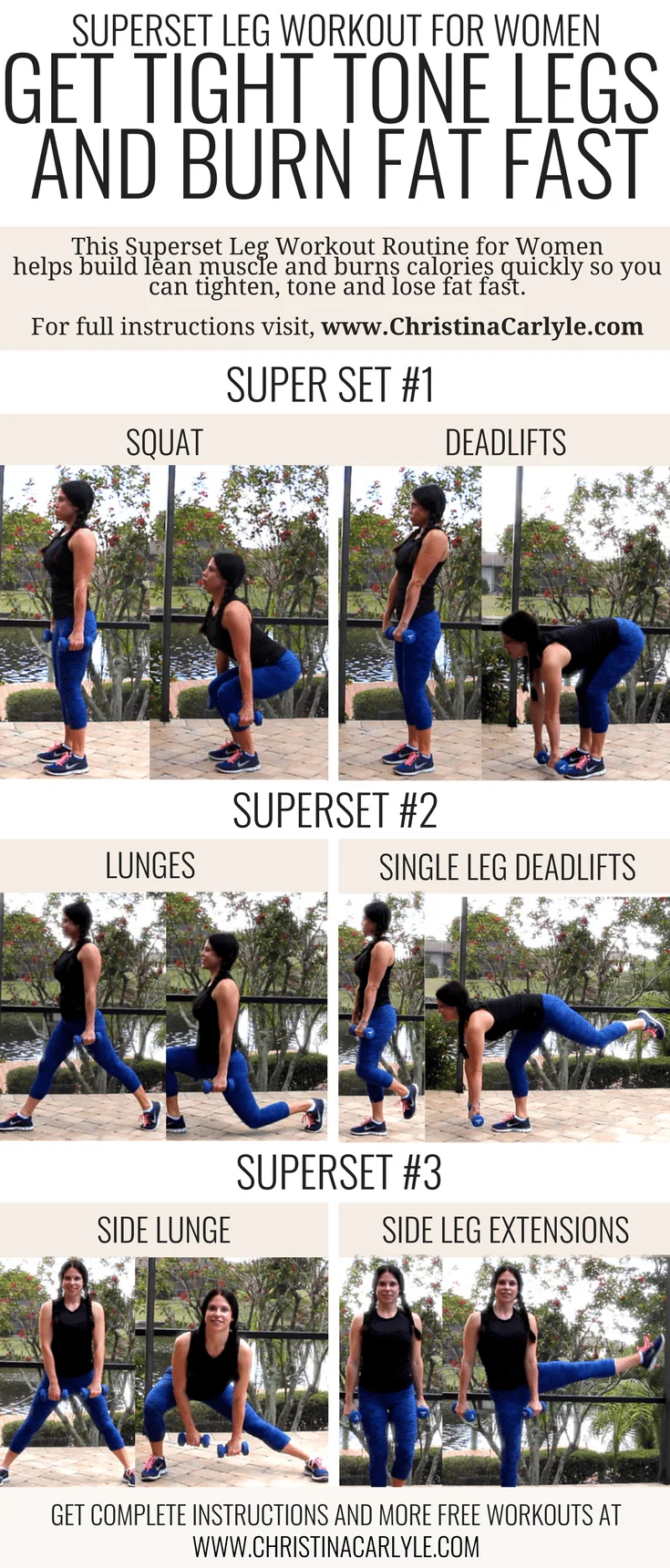 Leg Superset Workout for Women Christina Carlyle