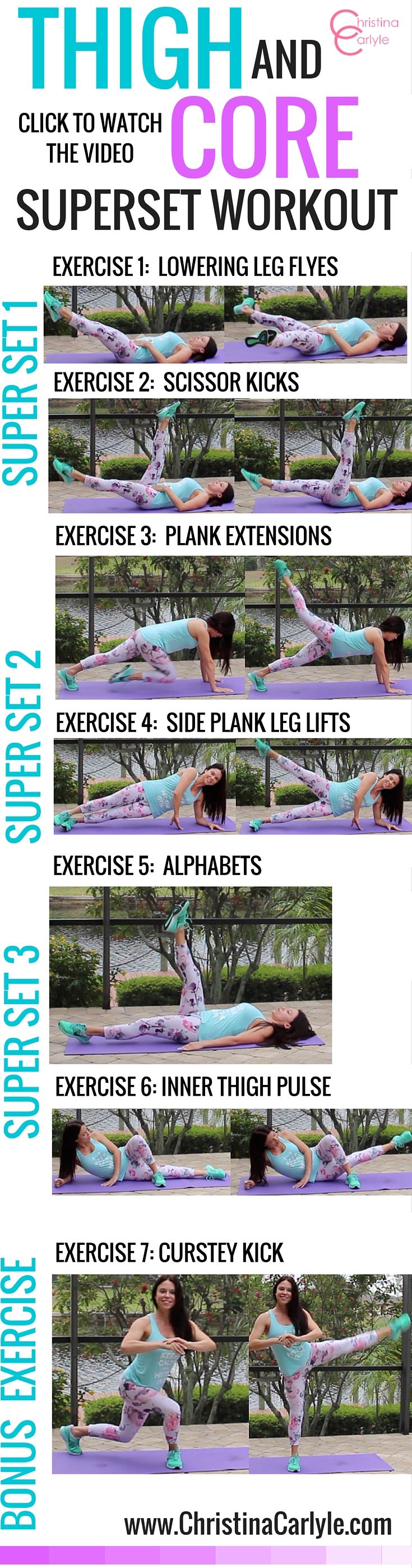 thigh and core workout for women - christina carlyle