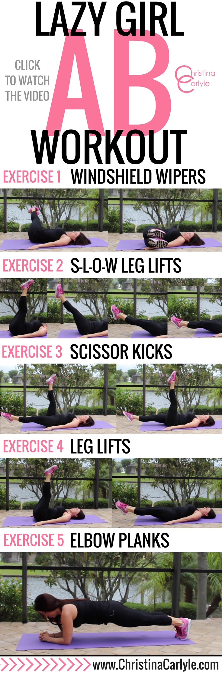 lazy girl ab workout - christina carlyle