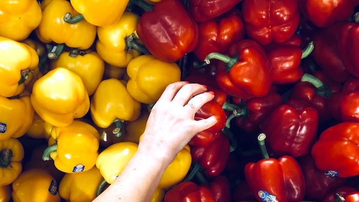 Shopping for red peppers