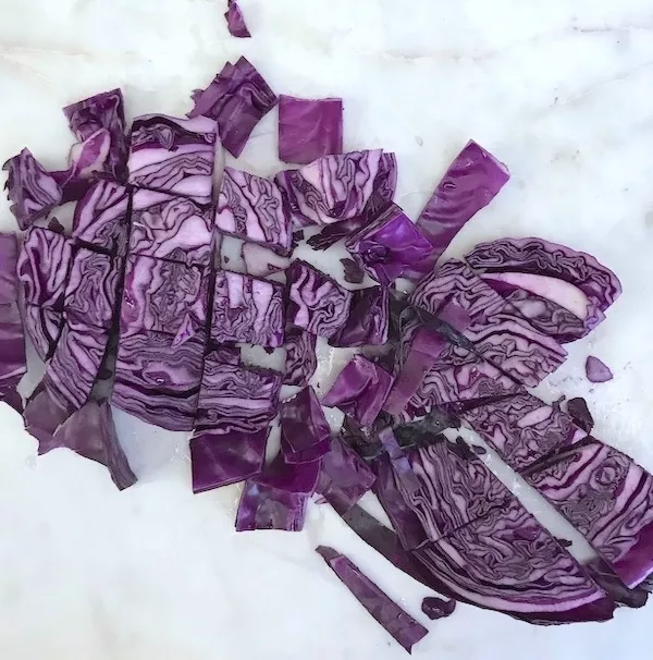 Chopped red cabbage Christina Carlyle