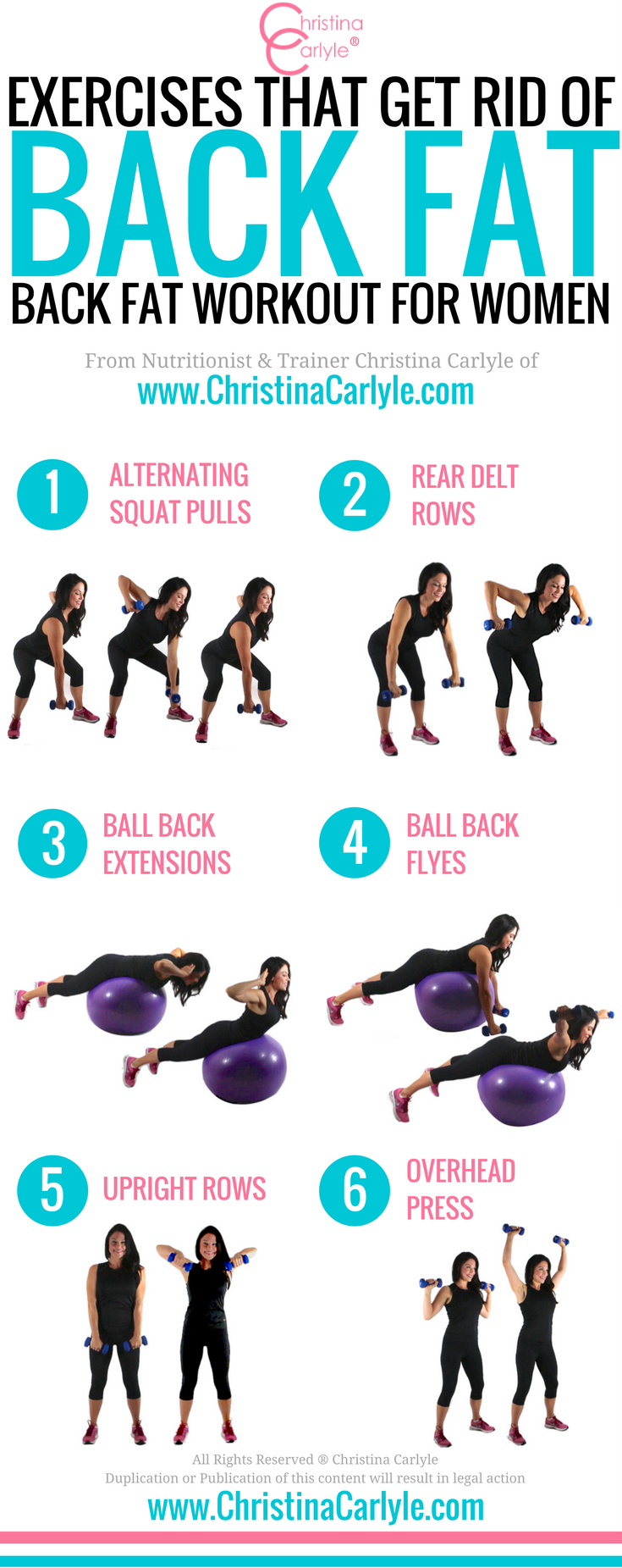 exercises to get rid of back fat