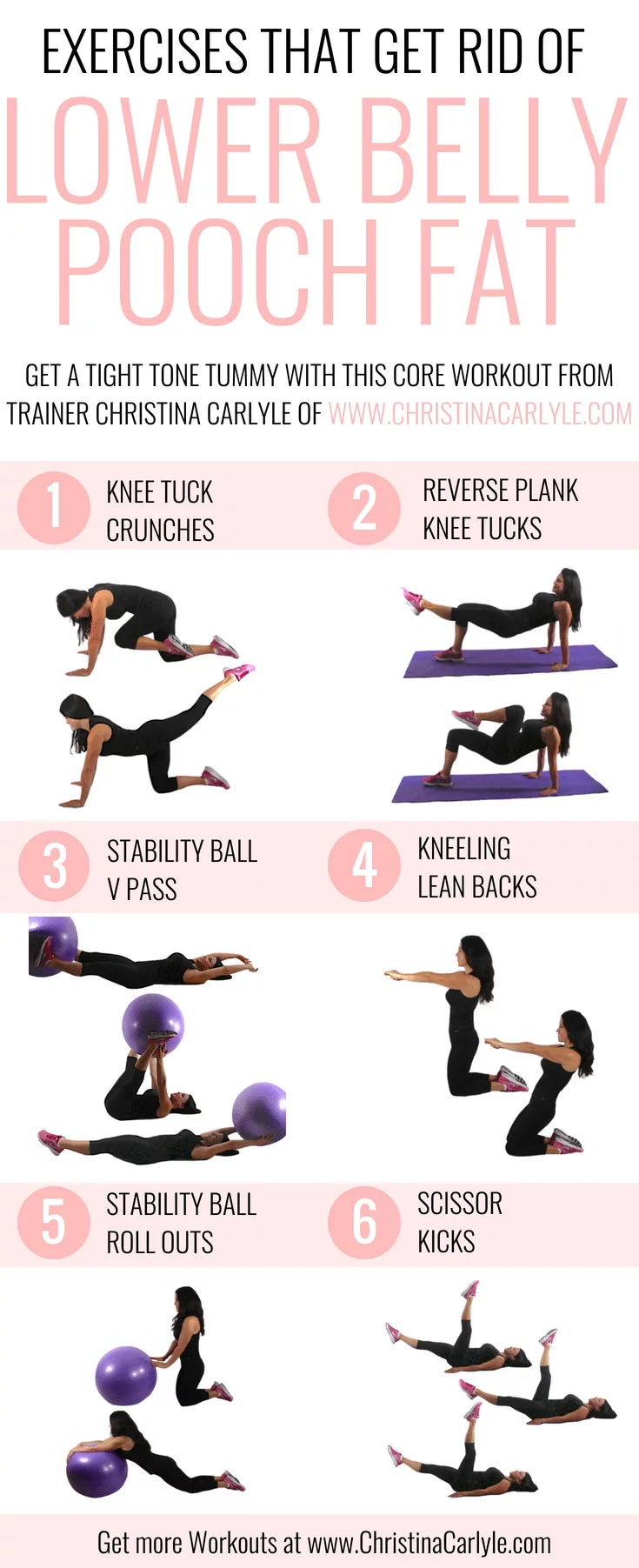 Exercises that Get Rid of Lower Belly (Pooch) Fat - Christina Carlyle