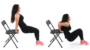 Tricep Dip Exercise - Christina Carlyle Tricep Dip Exercise being done by Trainer Christina Carlyle