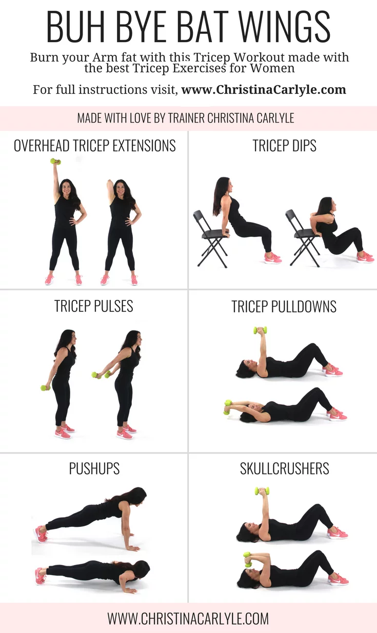 Tricep Exercises for Women that want Tight, Toned Arms - Christina Carlyle