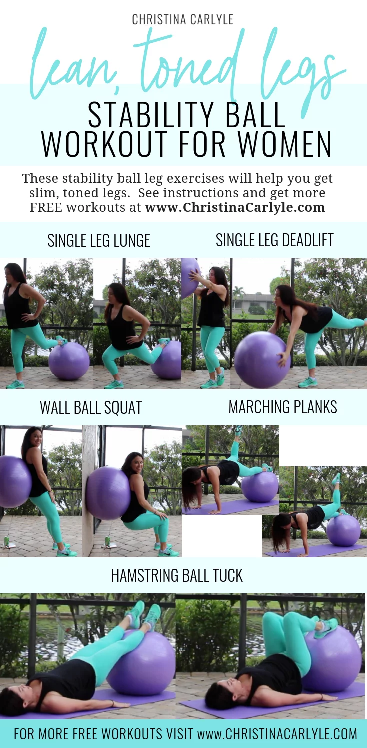 Leg Workout with Stability Ball done by Christina Carlyle