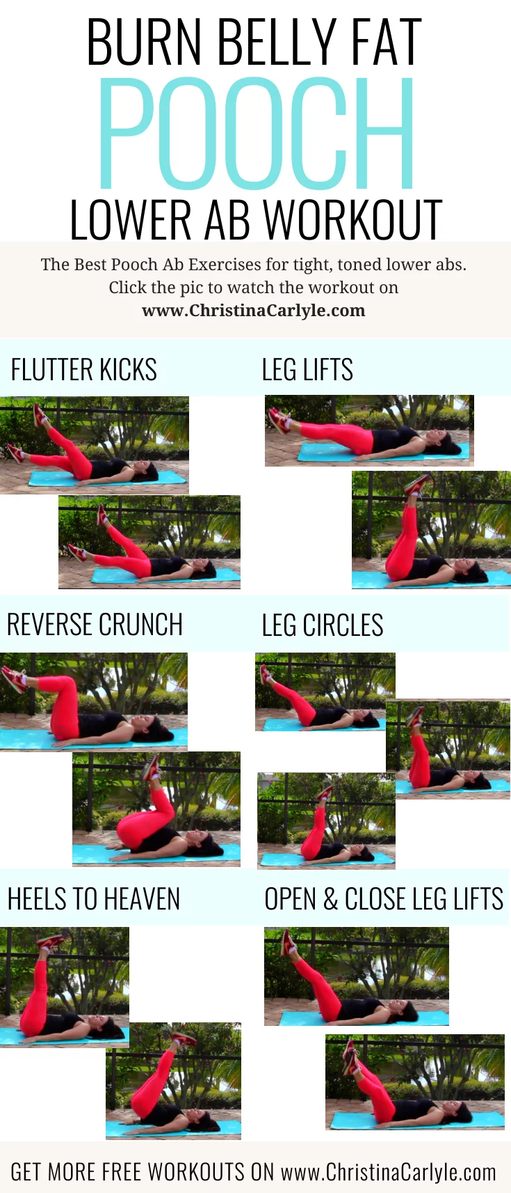 Lower Ab Workout for Women being done by Christina Carlyle