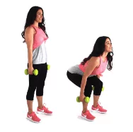 Squat Leg Exercise - Christina Carlyle Squat Leg Exercise being done by trainer Christina Carlyle