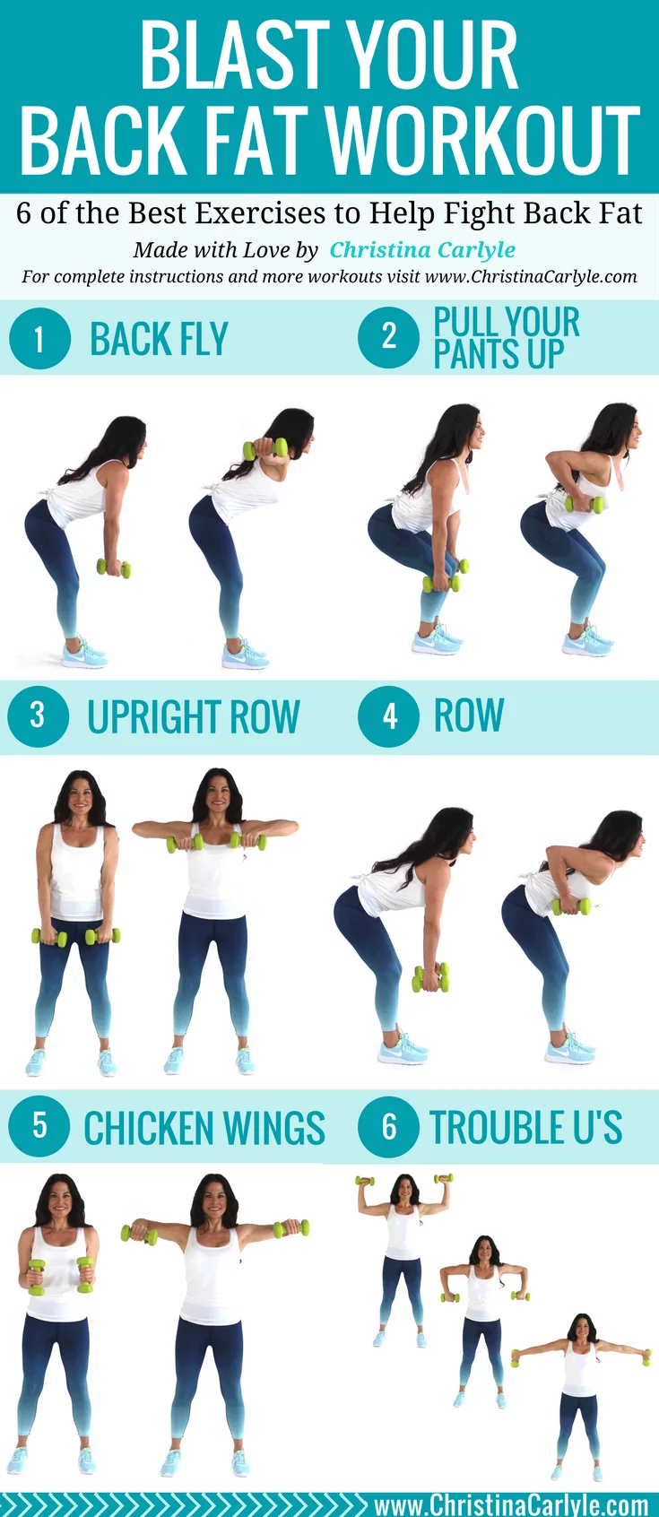 The Best Back Exercises with Dumbbells for Women | Christina Carlyle