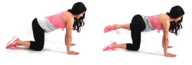 Fire Hydrant Leg Exercise - Christina Carlyle Fire Hydrant Leg Exercise being done by trainer Christina Carlyle