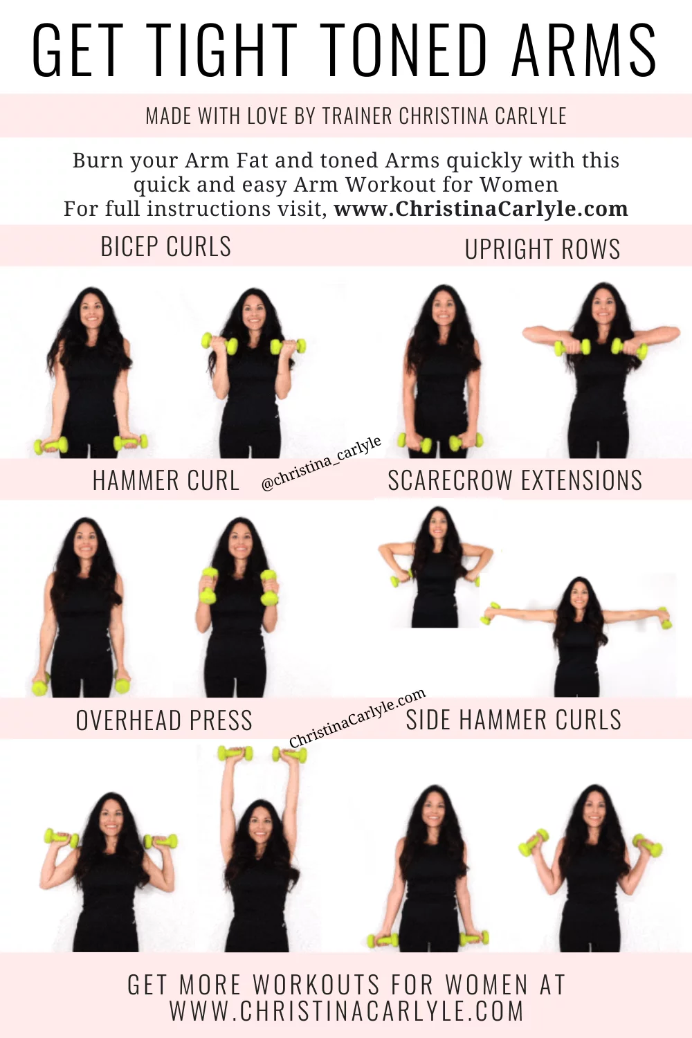 TONE ARMS & BURN FAT FAST with the best arm workouts for women! Do these arm  exercises at home or at the gym…