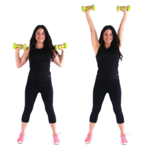 Overhead Press Arm Workout by trainer Christina Carlyle