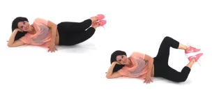 Clam thigh exercise done by Christina Carlyle