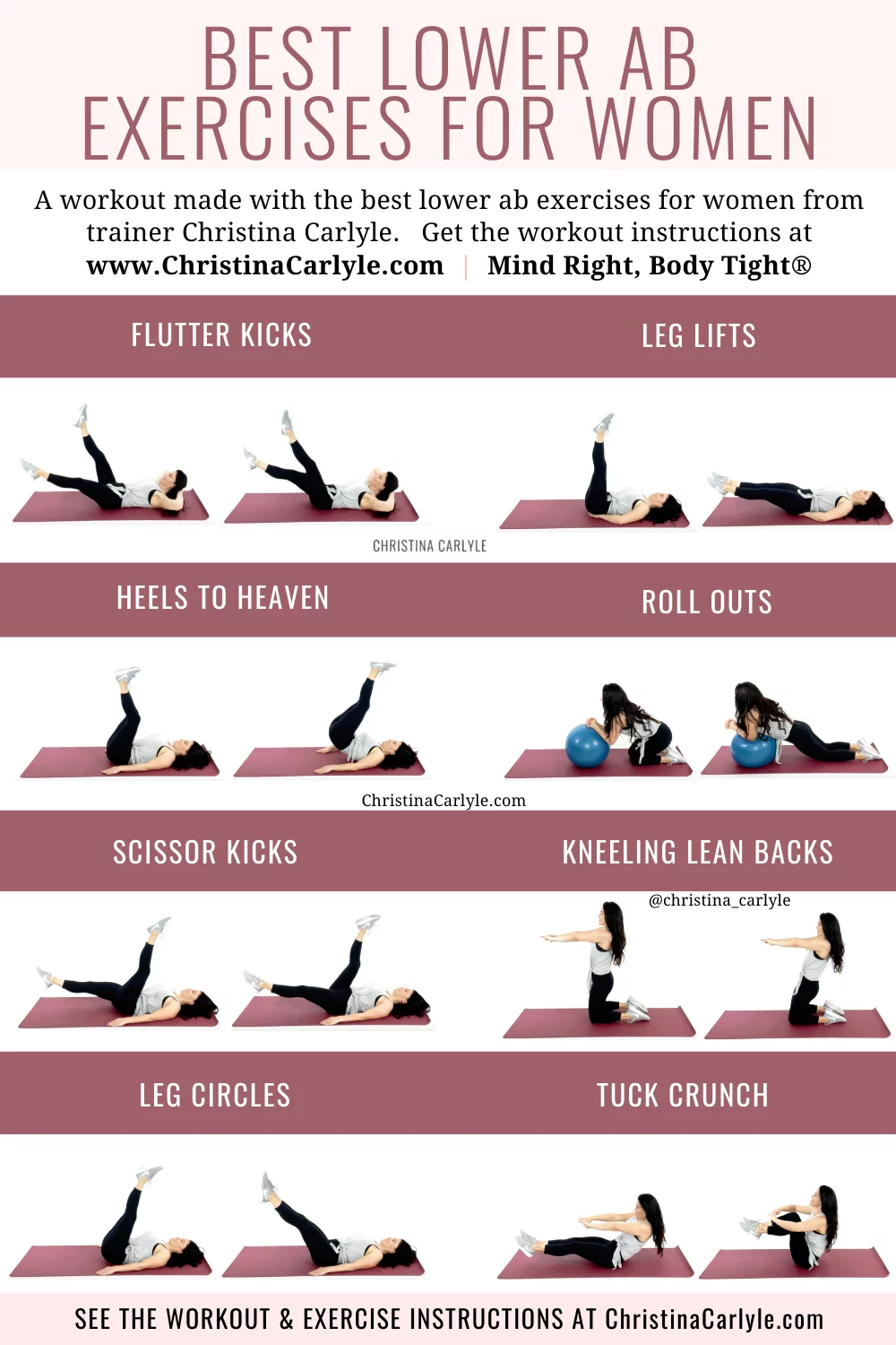 The Best Lower Ab Exercises for Women - Christina Carlyle