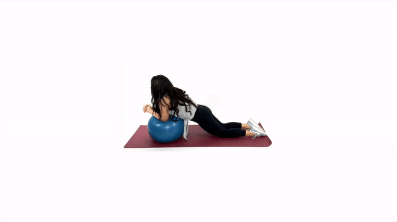Christina Carlyle doing a lower ab exercise