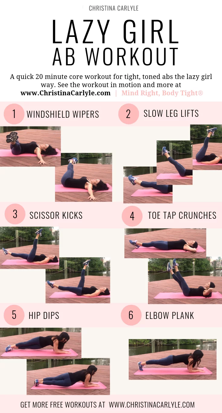Lazy Girl Ab Workout done by Christina Carlyle