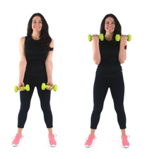 Bicep Curl Beginner Arm Exercise done by Christina Carlyle