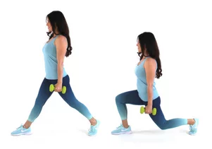 Lunge Leg Exercise for Women being done by trainer Christina Carlyle