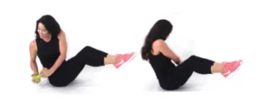 Russian Twist Love Handle Exercise - Christina Carlyle Russian Twist Love Handle Exercise being done by Christina Carlyle