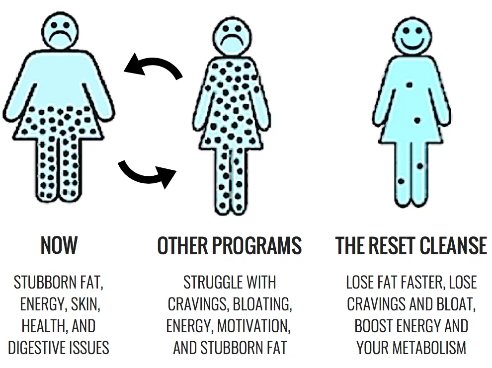 The Reset Cleanse by Christina Carlyle Christina Carlyle Reset Cleanse infographic about how the detox works