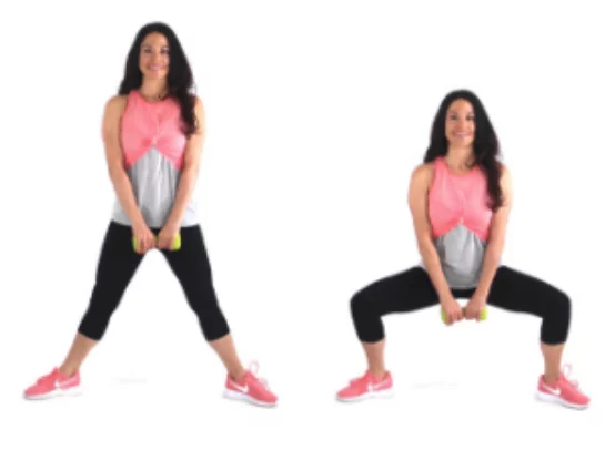 Plie Squat Exercise done by Christina Carlyle