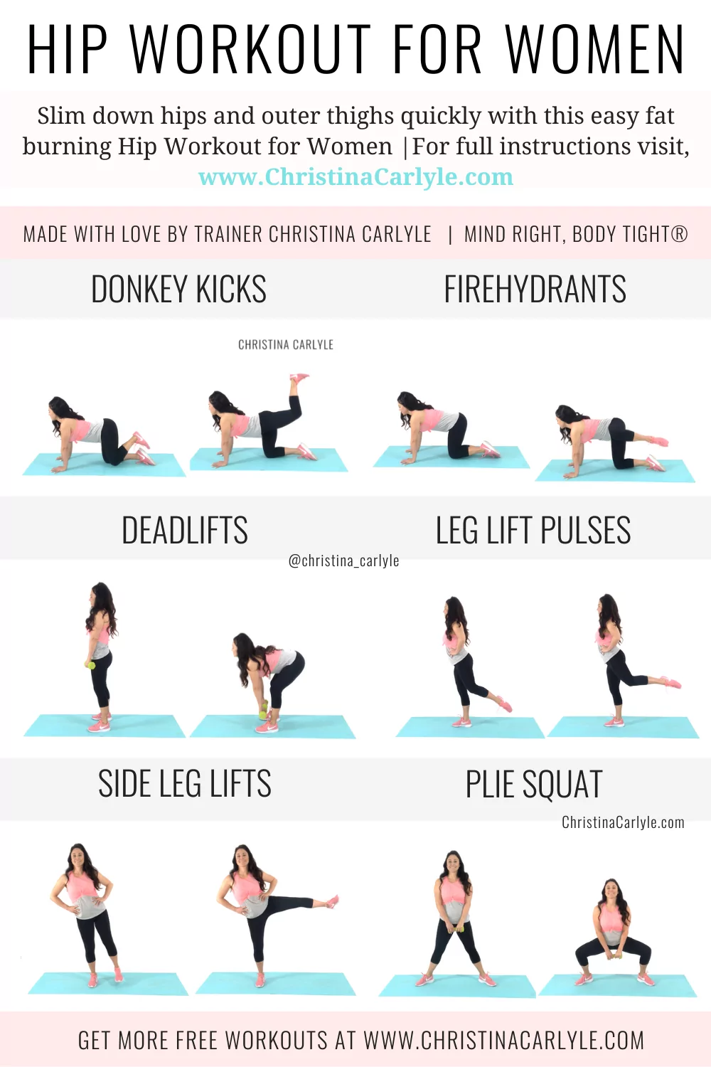 Fat Burning Hip Workout for Tight, Toned Hips - Christina Carlyle