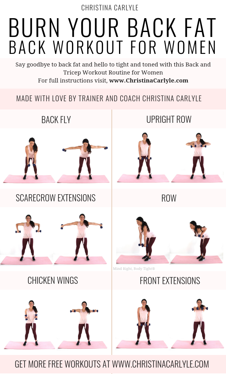 Quick & Easy Fat Burning Back Workout for Women | Christina Carlyle