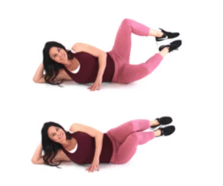 clam hiit exercise done by Christina Carlyle