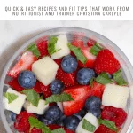 Guilt-free Healthy 4th of July recipes. These delicious, Healthy 4th of July Recipes are high in nutrients and fiber but low in calories, fat, and sugar. https://www.christinacarlyle.com/healthy-4th-of-july-recipes