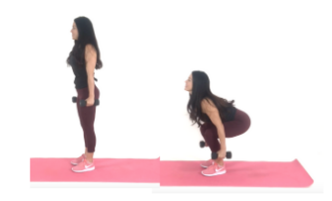 Squat Glute Exercise - Christina Carlyle Squat Glute Exercise being done by Christina Carlyle