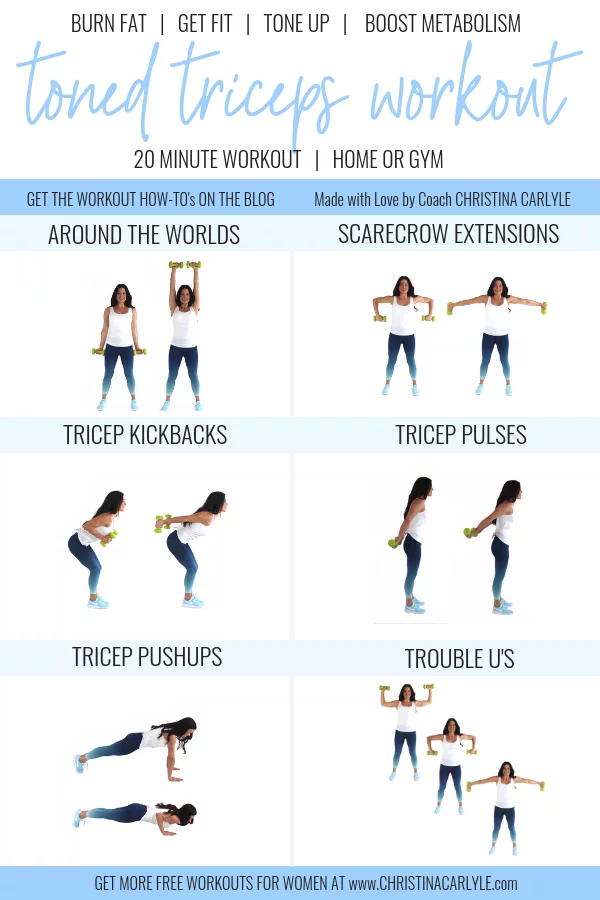 Triceps workout at Home done by Christina Carlyle