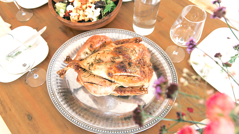 Thanksgiving Turkey on a dining table