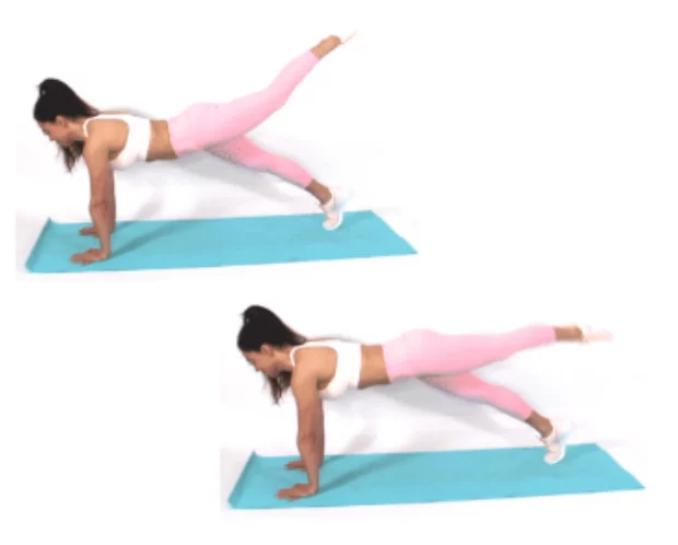 Circle Toe Plank Exercise done by Christina Carlyle