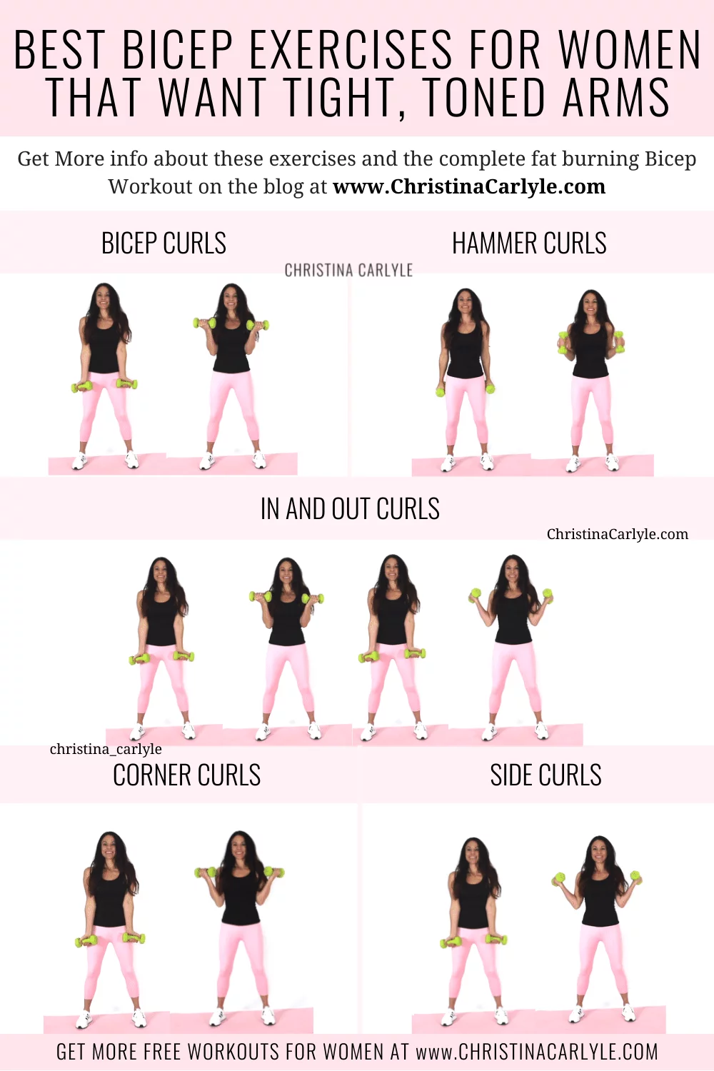 The Best Bicep Exercises for Women - Christina Carlyle 