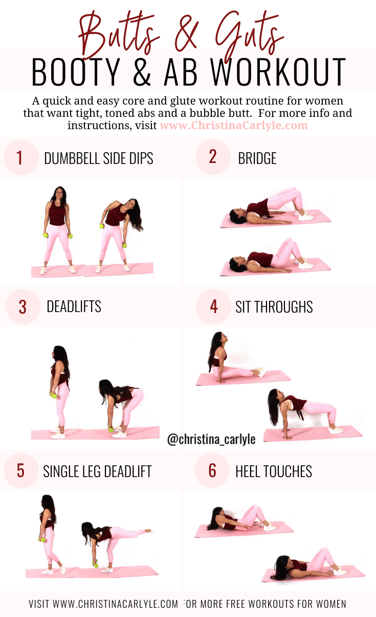 Butts and guts workout done by Christina Carlyle