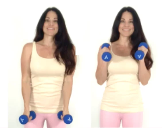 Hammer Curl Bicep Exercise done by Christina Carlyle