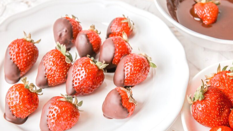 Chocolate Covered Strawberries on a table