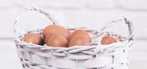 Fresh Eggs in a basket