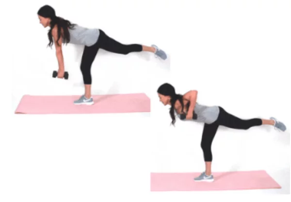 Single Leg Row HIIT Exercise done by Christina Carlyle