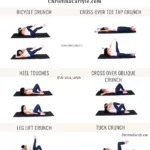 trainer Christina Carlyle doing 6 stomach exercises and text that says the the best stomach exercises for women