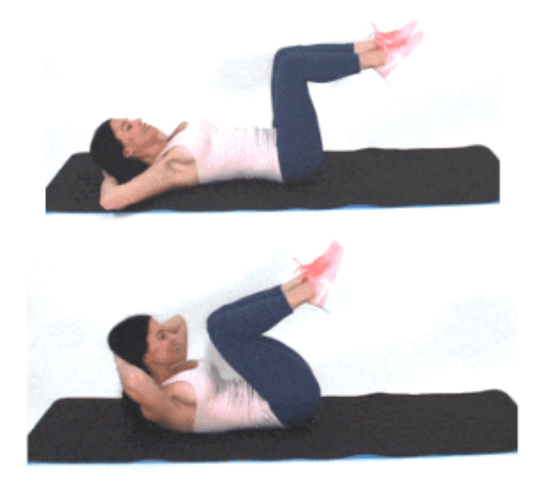 Tuck Crunch Stomach Exercise done by Christina Carlyle