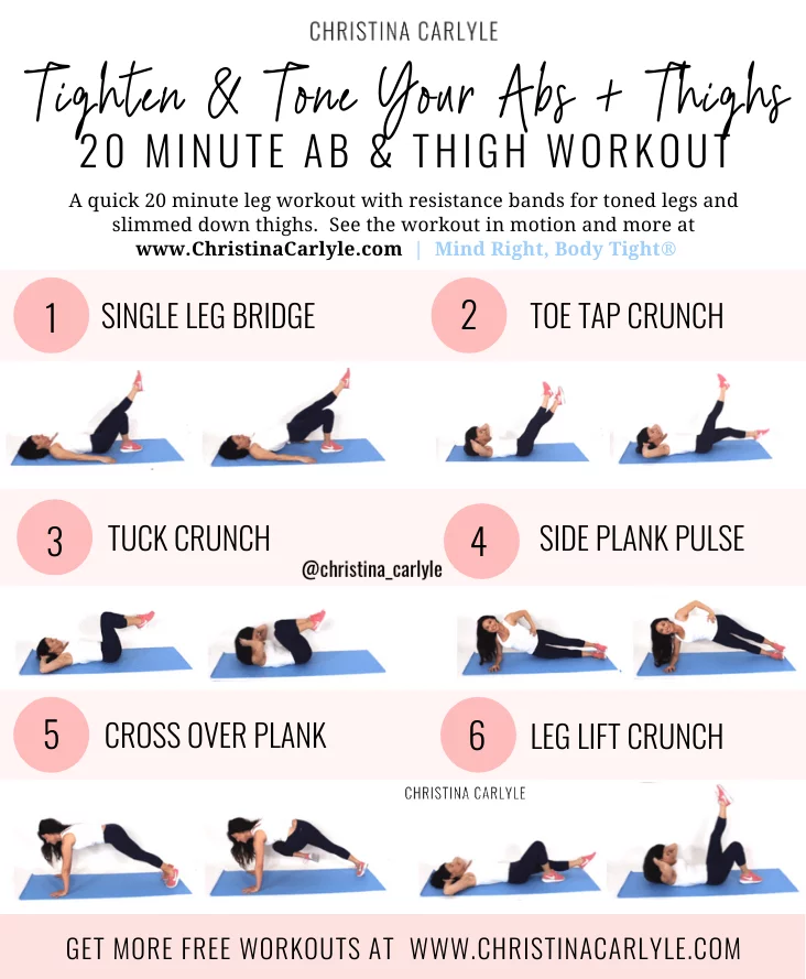 Bodyweight Leg and Ab Workout done by trainer Christina Carlyle
